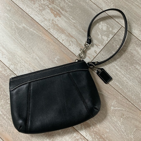 Coach • EUC Black Leather Wristlet - Picture 2 of 3